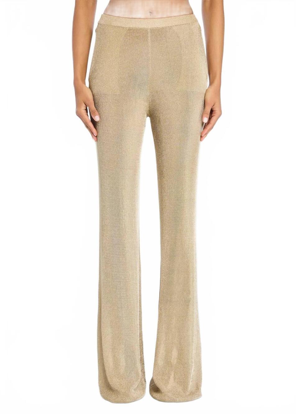NEW SER.O.YA sheldon metallic knit pants in gold